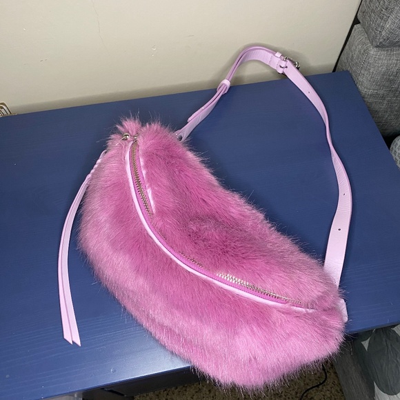 Rebecca Minkoff Handbags - Rebecca Minkoff Faux Fur Hip Bag in True Orchid
